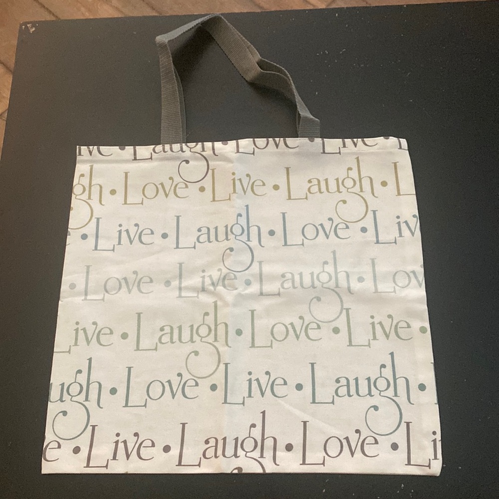 Hand Sewn Live • Laugh • Love Canvas Tote